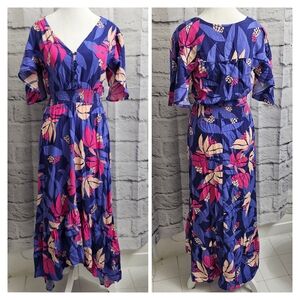 Anthropologie Abel The Label Women's Santa Cruz Midi Dress Size XS